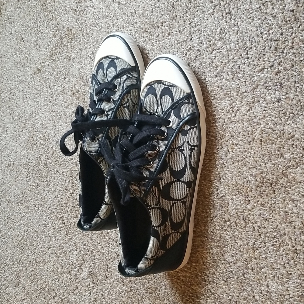 Coach Black and Cream Sneakers